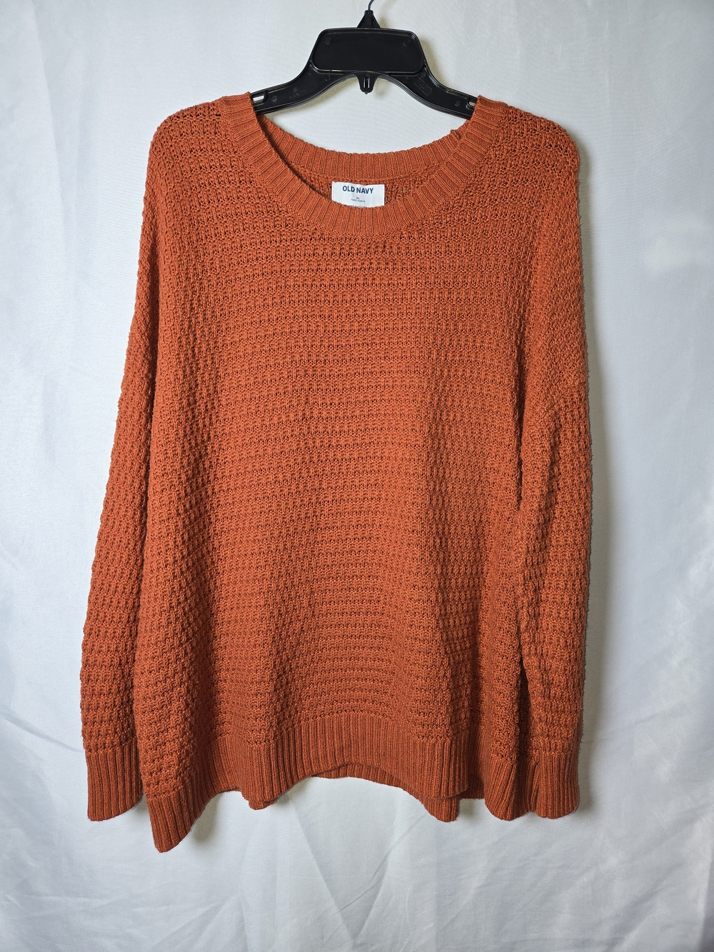 Old Navy Women's Textured Crewneck Sweater - Burnt Orange